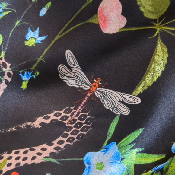 L’Agence 100% Silk Botanical Snake Tyler Holly Button Front Blouse - Picture 15 of 16